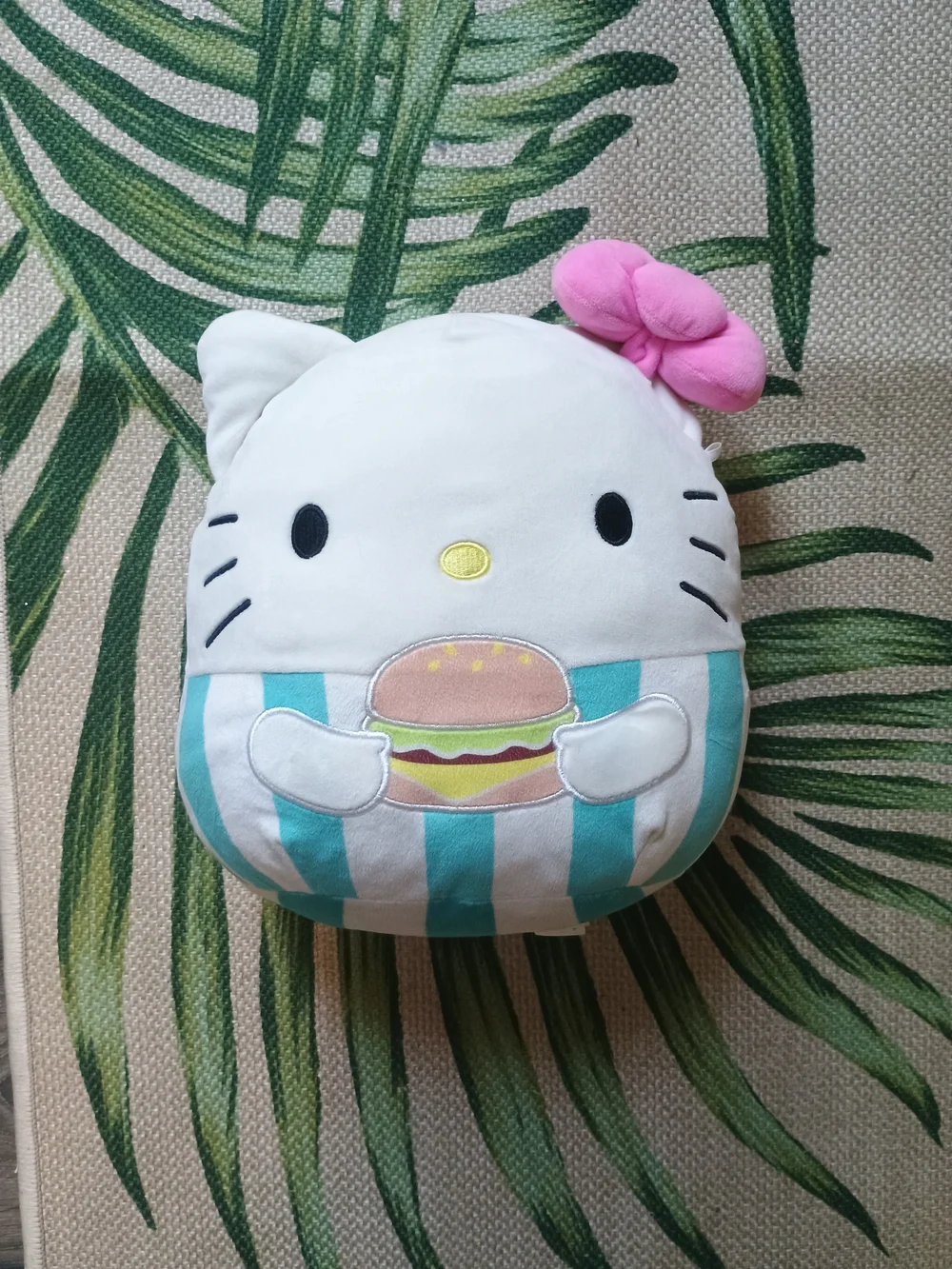 Hello Kitty Cheeseburger Squishmallow Plush, Stuffed Animal